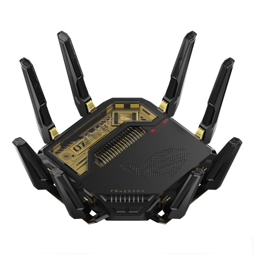 ASUS ROG Rapture GT-BE98 wireless router 10 Gigabit Ethernet Quad-band (2.4 GHz / 5 GHz-1 / 5 GHz-2 / 6 GHz) Black