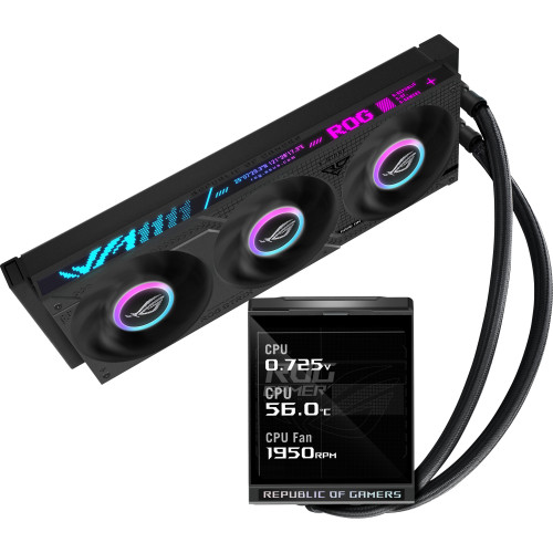 ASUS ROG Strix LC IV 360 ARGB LCD Processor All-in-one liquid cooler 12 cm Black