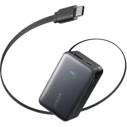Anker Nano 10K Power Bank with Built-In Retractable USB-C Cable - Black | Verizon