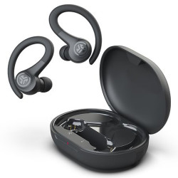 JLab Go Air Sport True Wireless Bluetooth Earbuds - Black: Sweat-Resistant, Built-In Mic