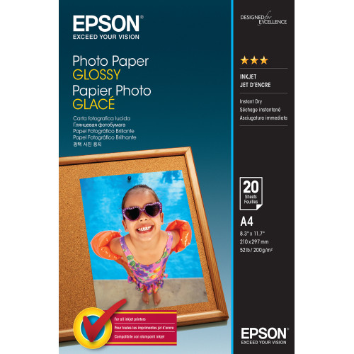 Epson Photo Paper Glossy - A4 - 20 sheets