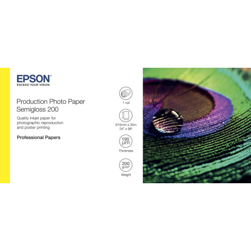 Epson Photo Paper Semigloss 200 White Semi-gloss