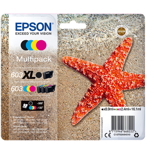 Epson Multipack 4-colours 603 XL Black/Std. CMY