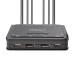 StarTech.com 2-Port Dual-Monitor DisplayPort Cable KVM Switch, 4K 60Hz, Compact KVM with 5ft/1.5m USB-A/DisplayPort/Audio Integrated Cables, Bus Powered - Remote Push Button/Hotkey Switching