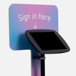 Bouncepad Original Elevate + Branding Board (inc USB Cable) | Apple iPad Pro 7th Gen 13-inch (2024) | Black | Covered Front Camera and Home Button