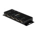 StarTech.com 4 Port USB to DB9 RS232 Serial Adapter Hub – Industrial DIN Rail and Wall Mountable