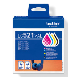Brother LC521VAL Genuine Ink Cartridge Value Pack