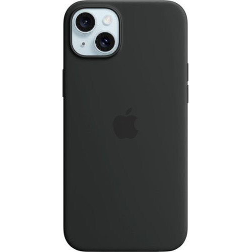 Apple - iPhone 15 Plus Silicone Case with MagSafe - Black