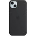 Apple - iPhone 15 Plus Silicone Case with MagSafe - Black