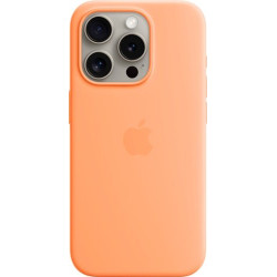Apple - iPhone 15 Pro Silicone Case with MagSafe - Orange Sorbet
