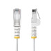StarTech.com 2.5m White Slim CAT6 Ethernet Cable, Snagless, 100W PoE, UTP, LSZH, 28AWG Pure Bare Copper Wire, Slim RJ45 Network Patch Cord w/Strain Reliefs, Individually Tested