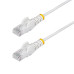 StarTech.com 50cm White Slim CAT6 Ethernet Cable, Snagless, 100W PoE, UTP, LSZH, 28AWG Pure Bare Copper Wire, Slim RJ45 Network Patch Cord w/Strain Reliefs, Individually Tested