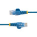 StarTech.com 5m Blue Slim CAT6 Ethernet Cable, Snagless, 100W PoE, UTP, LSZH, 28AWG Pure Bare Copper Wire, Slim RJ45 Network Patch Cord w/Strain Reliefs, Individually Tested