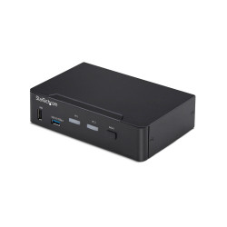 StarTech.com 2-Port DisplayPort KVM Switch, 4K 60Hz, DP 1.2, EDID Management, 2-Port USB 3.0 Hub, 4x USB HID Ports, TAA Compliant
