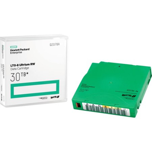 HPE LTO-8 Ultrium 30TB RW Library Pack 20 Data Cartridges with Cases - LTO-8 - Rewritable - Labeled - 12 TB (Native) / 30 TB (Compressed) - 3149.61 ft Tape Length - 20 Pack