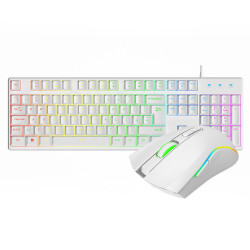 VIDA REBEL 2IN1 WHITE USB DESK KIT keyboard Mouse included Gaming QWERTY UK English