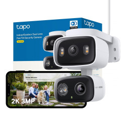 Tapo C51A 2K Outdoor WiFi Security Camera 360°, Color Night Vision, Person Detection and Motion Tracking, IP65 Waterproof, Customizable Sound Alarm