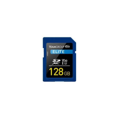 Team Group 128GB Elite SD Card UHS-I U3 V30 Read/Write Speed Up to 100/50MB/s (TESDXC128GIV3001)