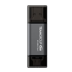 TEAMGROUP X1 - Memoria USB 3.2 de 128 GB, 100 MB/s, Gen 1 tipo A y tipo C (3.1/3.0), OTG, doble interfaz, memoria flash USB de almacenamiento de datos, compatible con