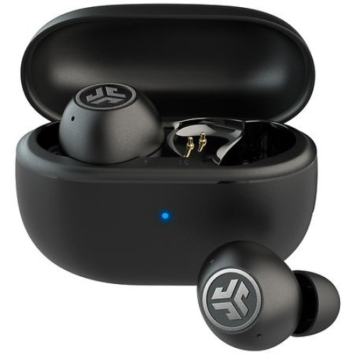 JLab Go Pop Active Noise Cancelling Bluetooth Earbuds  Charging Case  Black