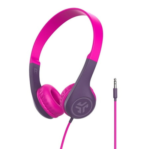 JBuddies Pop Wired Kids Headphones  Pink  Noise Isolation  Kids Safe  Volume Limiting Headphones