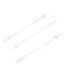 Aflytep 3Pcs Glass Tube Oil Lamp Wick Holder with 4.7 Inch Round Wick White