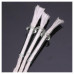 Aflytep 3Pcs Glass Tube Oil Lamp Wick Holder with 4.7 Inch Round Wick White