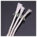 Aflytep 3Pcs Glass Tube Oil Lamp Wick Holder with 4.7 Inch Round Wick White
