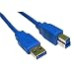 CablesDirect USB3-801BL Câble USB 1 m USB 3.2 Gen 1 [3.1 Gen 1] USB A USB B